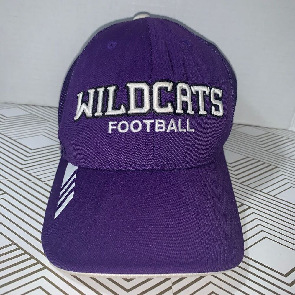 Adidas Northwestern Wildcats NCAA Football L/XL Cap Purple‎ Climalite Snapback